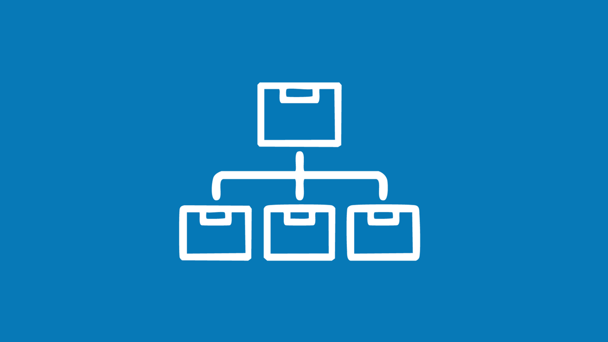 Kapitelbild: Das Bild zeigt auf blauem Grund ein weißes Icon, das ein stilisiertes Organigramm zeigt. © Cmdexpert09 | Dreamstime.com